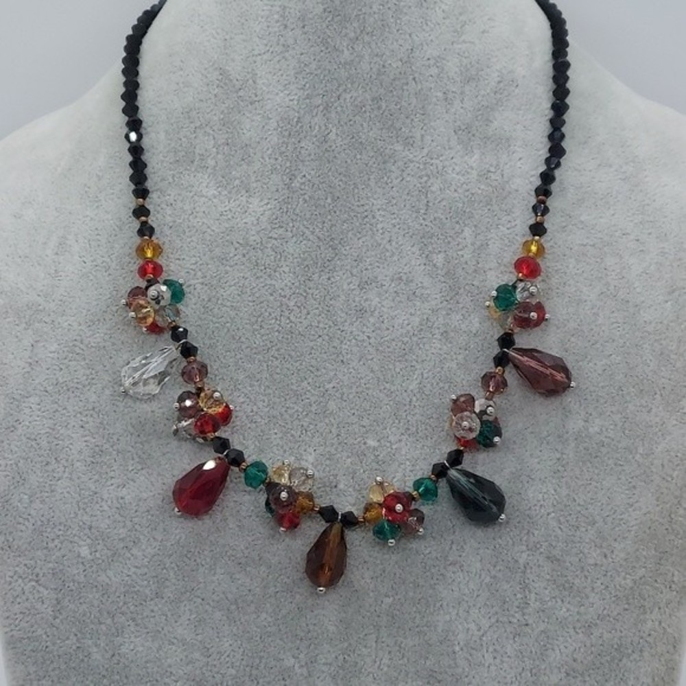 You and I glass bead‎ necklace